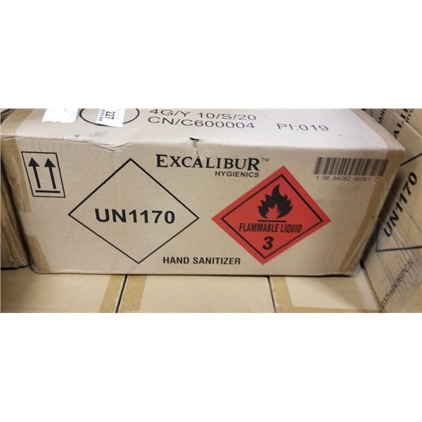 NEW CASE OF EXCALIBUR MOISTURIZING HAND SANITER GEL WITH REFRESHING ALOE VERA EXTRACT, 36PCS OF 237M