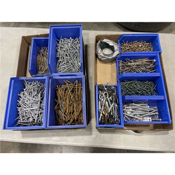 PARTS BINS WITH ASSORTED FASTENERS