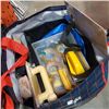 Image 3 : METAL FLOOR REGISTERS, PACKING TAPE, PAINT SPRAYER, PLASTIC BINS AND MORE