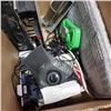 Image 3 : BOX OF ELECTRONICS, HEATING PAD, NEW FAN AND 2 FIRMWARE POWER SUPPLIES