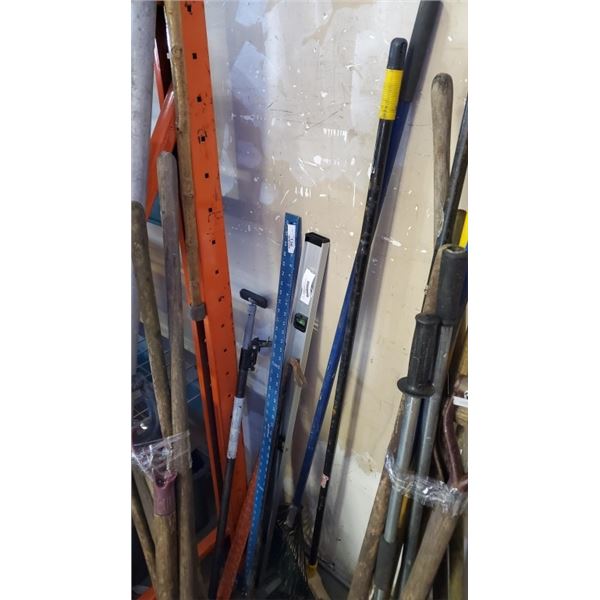 LEVELS, PUSH BROOM RAKE AND MORE