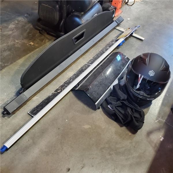 MOTORCYCLE HELMET, SQUARE, 2020 CARGO COVER AND NEW TABLW SAW GUIDE