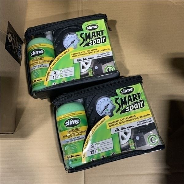 2 NEW SLIME SPAIR EMERGENCY FLAT TIRE REPAIR KITS