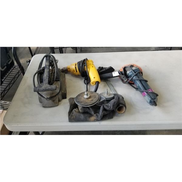BOSCH GRINDER, DEWALT DRILL AND CRAFTSMAN PLANER