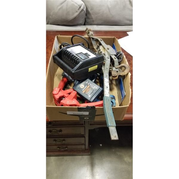 BATTERY CHARGER AND SHOP SUPPLIES