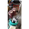 Image 2 : VINTAGE WILSON STAFF GOLF BAG AND CLUBS, WITH CART