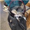 Image 2 : SET OF SPALDING EXECUTIVE GOLF CLUBS IN BAG WITH BADMINTON RAQUETS