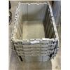 Image 1 : 5 LARGE INTERLOCKING LID STACKING STORAGE TOTES