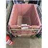 Image 1 : 5 NEW INTERLOCKING LID STACKING STORAGE TOTES