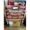 Image 2 : 5 NEW INTERLOCKING LID STACKING STORAGE TOTES