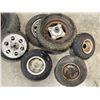 Image 2 : PAIR OF ATV TIRES, AT22X7-10 WITH BIN OF TIRES