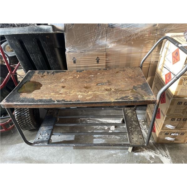 METAL 2 TIER CART WITH HANDLE