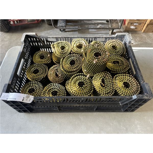 CRATE OF COIL NAILS
