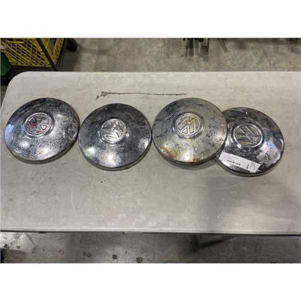 4 VINTAGE VW HUBCAPS