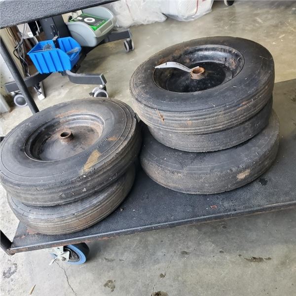 5 AIRLESS HARDPACK WHEEL BARROW TIRES