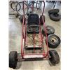 Image 2 : RED TUBE FRAME GO-CART, WITH SPARE TIRES