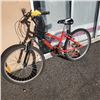 Image 1 : RED AND BLACK TRIUMPH BIKE