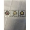Image 1 : 3 CANADIAN TOONIES 50TH ANNIVERSARY OF CANADA VS RUSSIA HOCKEY BOTH TYPES, 2022 BLACK TOONIE IN MEMO