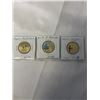 Image 1 : 3 CANADIAN LOONIES 2022 OSCAR PETERSON, BIRTH OF BELL, ELSIE MCGILL