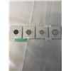 Image 2 : 1953 CANADIAN QUEEN ELIZABETH II COINS SILVER 25 CENT AND 10 CENT PLUS 5 CENT AND 1 CENT .800 SILVER