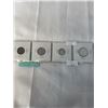 Image 2 : 1947 CANADIAN KING GEORGE VI COINS SILVER 25 CENT AND 10 CENT LUS 5 CENT AND 1 CENT .800 SILVER