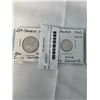 Image 3 : 1945 CANADIAN WAR TIME COINS SILVER 25 CENT AND 10 CENT PLUS VICTORY NICKEL AND 1 CENT .800 SILVER