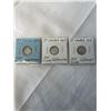 Image 1 : 3 CANADIAN LOW GRADE SILVER 5 CENT 1897 QUEEN VICTORIA, 1903 KING EDWARD VII, 1913 KING GEORGE V .92