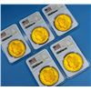 Image 1 : NEW REPLICA 5PCS 1896-1900 MORGAN REPLICA COIN SET