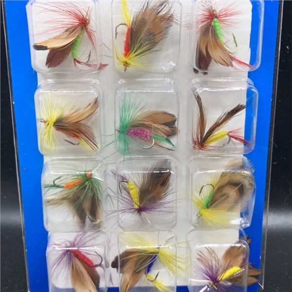 NEW 12PC PREMIUM FLY FISHING FLIES KIT