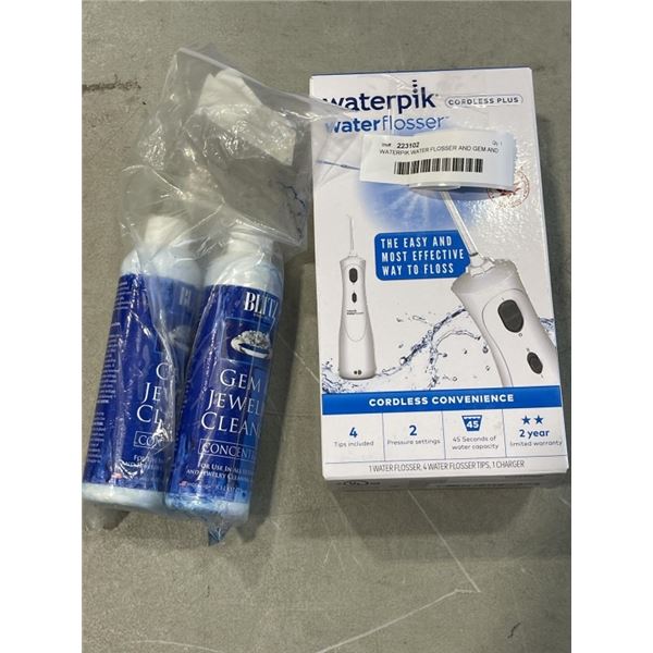 WATERPIK WATER FLOSSER AND GEM AND JEWELRY CLEANER