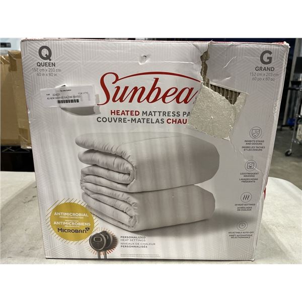 AS NEW QUEEN SIZE DUAL ZONE HEATED MATTRESS PAD