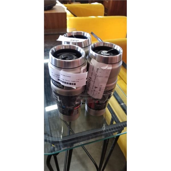 3 NEW THERMOS 470ML TRAVEL TUMBLERS