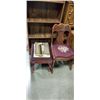 Image 1 : ANTIQUE KEEDLEPOINT CHAIR AND STOOL WITH LITERATURE AND ABACUS