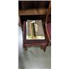 Image 2 : ANTIQUE KEEDLEPOINT CHAIR AND STOOL WITH LITERATURE AND ABACUS