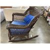 Image 2 : VINTAGE WICKER ROCKING CHAIR WITH CUSHION
