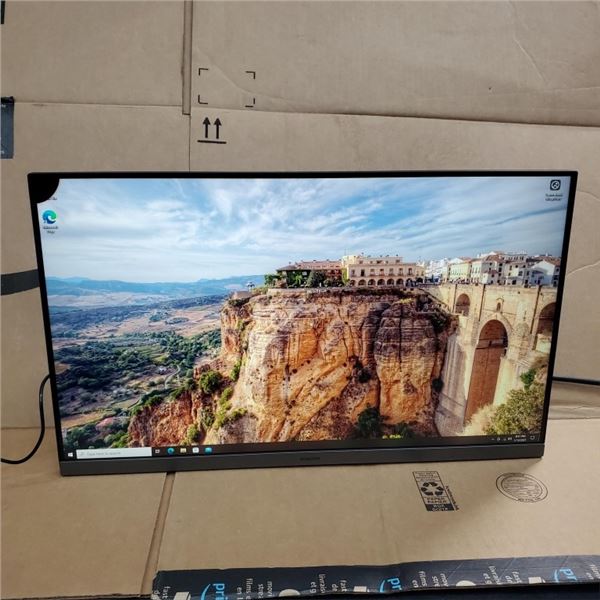 2 SAMSUNG LS24C330GA GAMING MONITOR MINOR DEFECTS BUT MOSTLY FUNCTIONAL