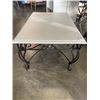 Image 3 : WROUGHT IRON BASE COFFEE TABLE WITH WHITE TOP