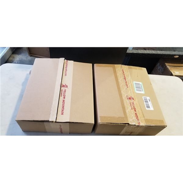 2 AS NEW YELLOW MOUNTAIN MAHJONG GAME SETS IN HARD CASE