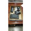 Image 1 : BOX OF CAMERAS AND BRAUN SHAVER