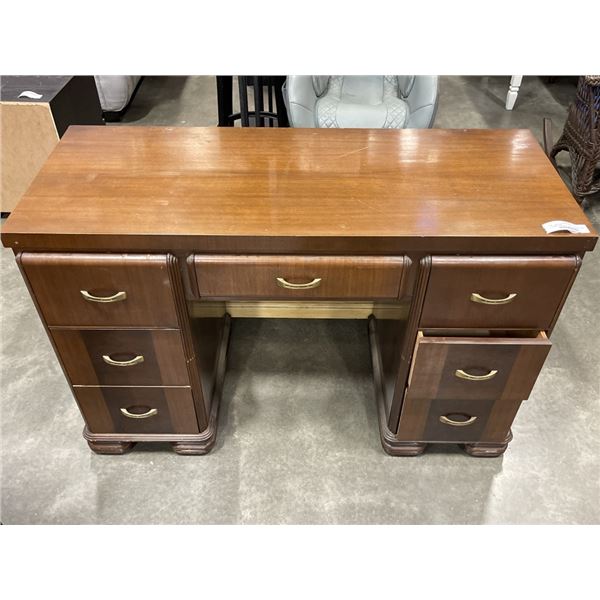 7 DRAWER WATERFALL VINTAGE DESK