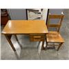 Image 1 : ANTIQUE OAK DESK AND CHAIR