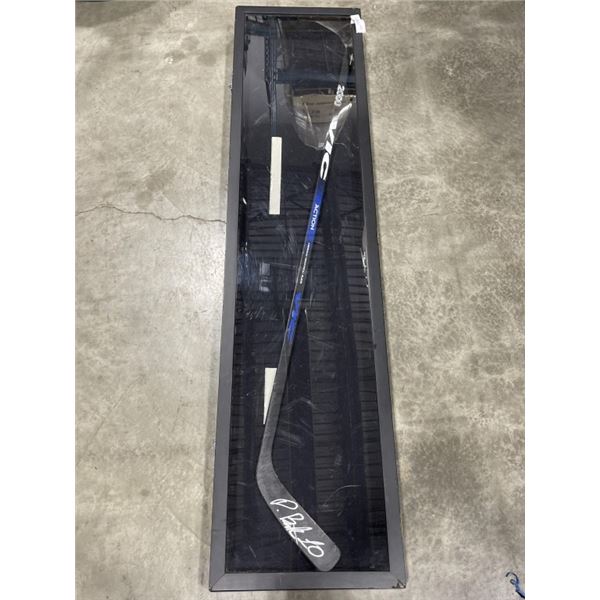 PAVEL BURE SIGNED STICK IN DISPLAY CASE, NO COA