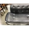 Image 2 : BLACK LEATHER MODERN SOFA