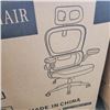 Image 3 : BRAND NEW ECCONITURE EXECUTIVE HIGH BACK MESH ARM CHAIR, GREY AND WHITE, WITH LUMBAR SUPPORT, RETAIL