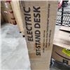 Image 2 : ELECTRIC SIT-STAND DESK BLACK FRAME WITH BROWN BUTCHER BLOCK TOP