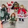 Image 2 : ASSORTED COLLECTION OF MINI VINTAGE AND ANTIQUE DOLLS, SOME PORCELAIN AND WITH ACCESSORIES