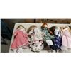 Image 3 : ASSORTED COLLECTION OF VINTAGE AND ANTIQUE DOLLS, SOME PORCELAIN AND WITH ACCESSORIES