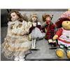 Image 2 : ASSORTED COLLECTION OF VINTAGE AND ANTIQUE DOLLS, SOME PORCELAIN AND WITH ACCESSORIES