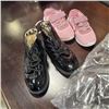 Image 1 : NEW PAIR OF GIRLS SIZE 7 INFANT BLACK BOOTS AND PINK RUNNERS