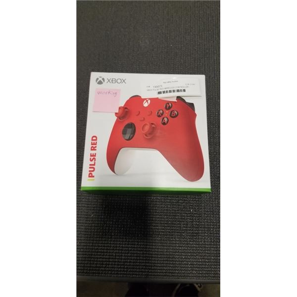 XBOX PULSE RED WIRELESS CONTROLLER - TESTED WORKING, RETAIL $79